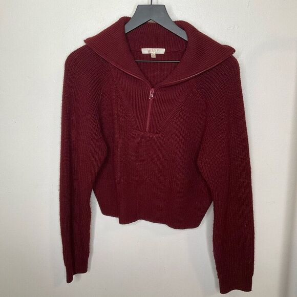 Wayf Nelle Half Zip Pullover Sweater - Picture 1 of 5